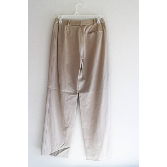 Brooks Brother "346" Long Straight Light Brown Beige Work Pants 100% Wool Sz 2P - Picture 2 of 6